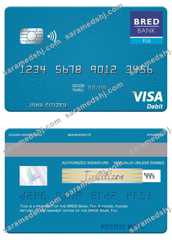 Fiji BRED Bank visa debit card